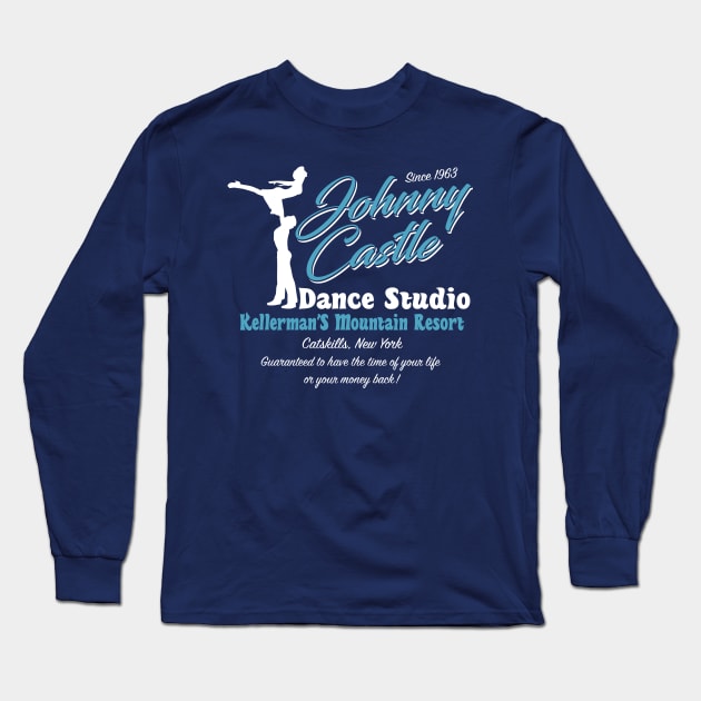 Dirty Dancing Johnny Castle Dance Studio Long Sleeve T-Shirt by Alema Art